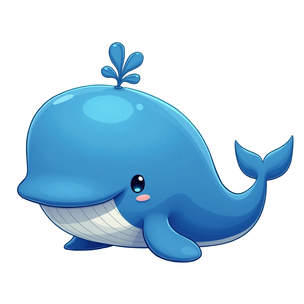 Cute Cartoon Whale